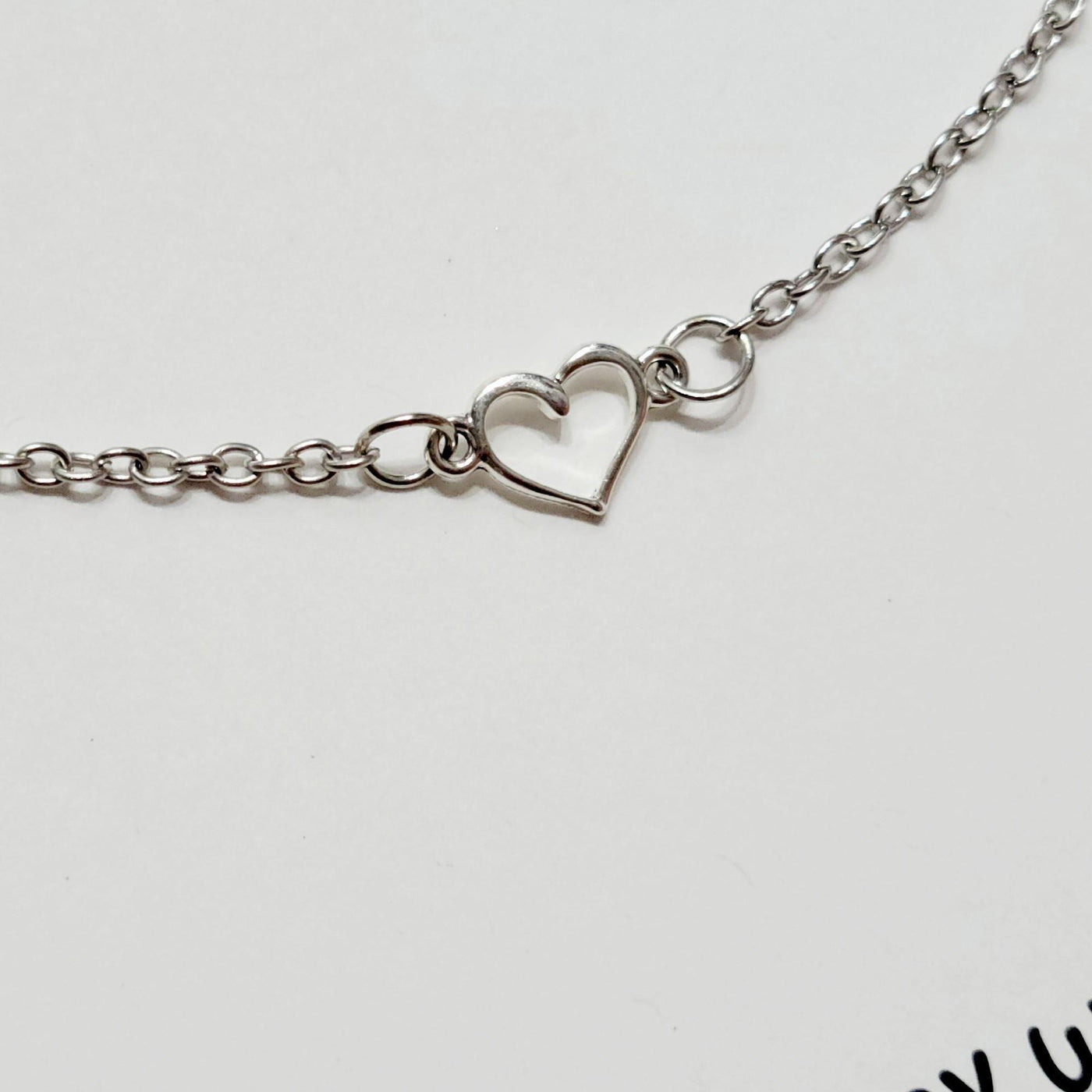 You Are My World - Silver Linked Heart Necklace with Message Card - Accessories - dalia + jade 