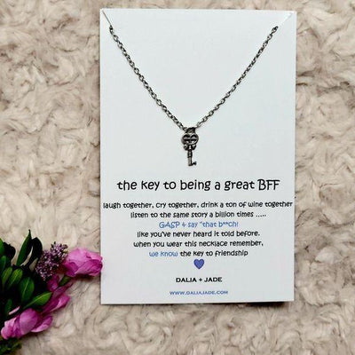 Best Friend Necklace / The Key to Being a Great BFF / Funny Gift Idea - Accessories - dalia + jade 