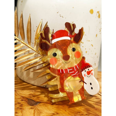 Glittered Chrstmas Premium Quality Hair Claw Clip