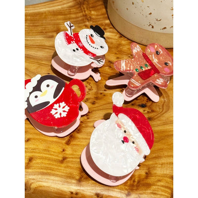 Premium Quality Christmas Theme Hair Claw Clip