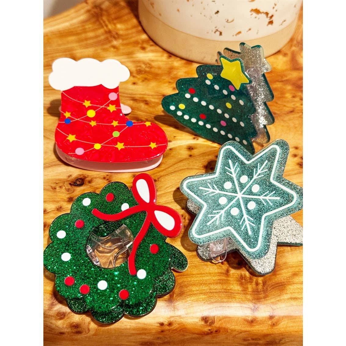 Premium Quality Christmas Theme Hair Claw Clip