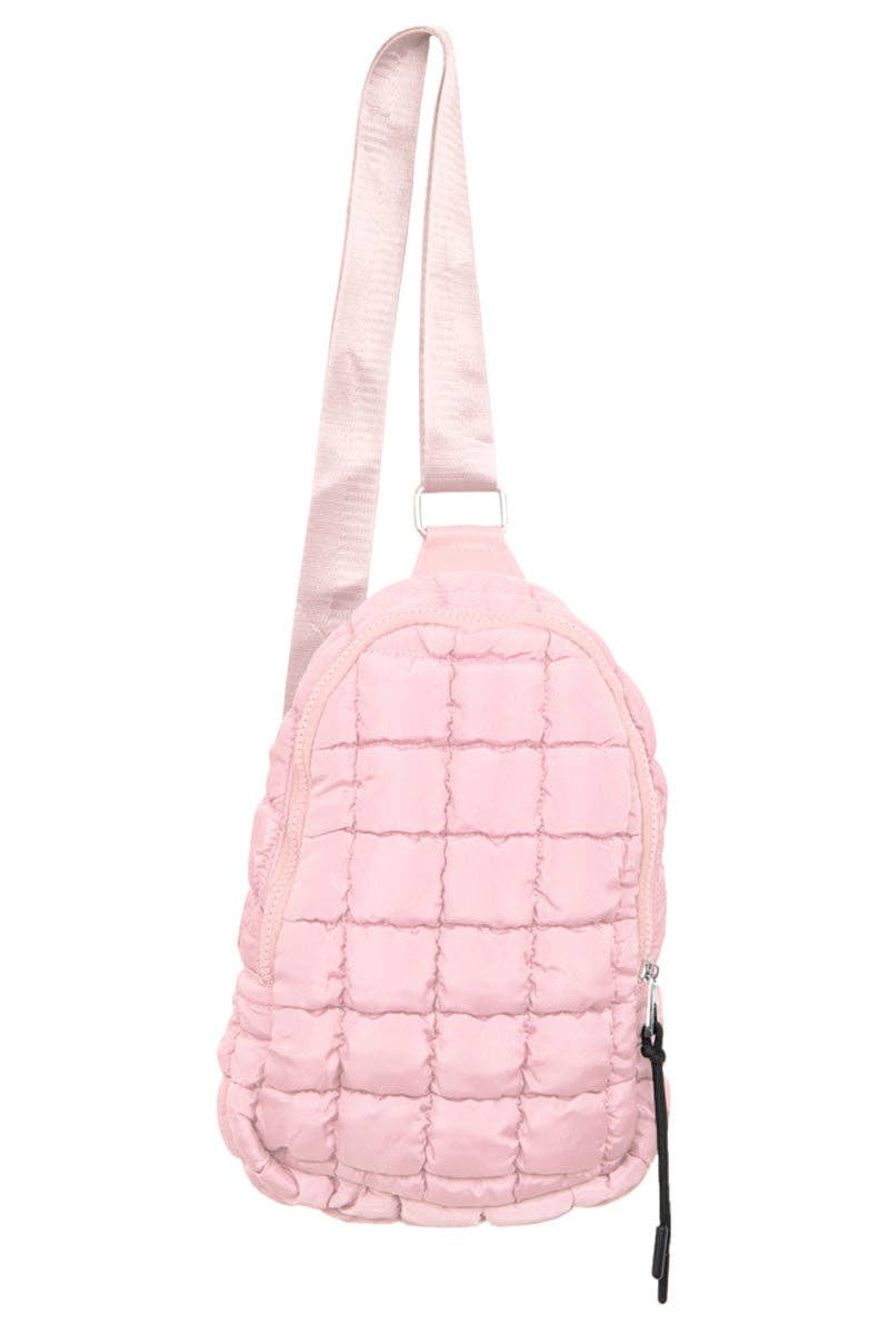 Katydid Light Pink Quilted Sling Bag KDC-SBG-18_LPK