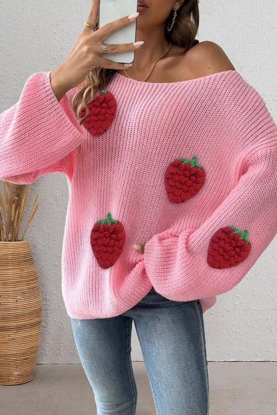Strawberry Knit Sweater SP25Y195W
