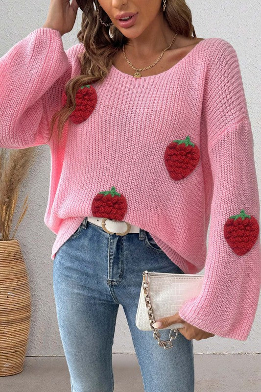 Strawberry Knit Sweater SP25Y195W
