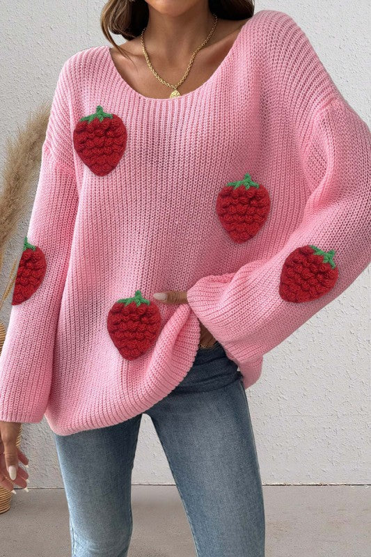 Strawberry Knit Sweater SP25Y195W