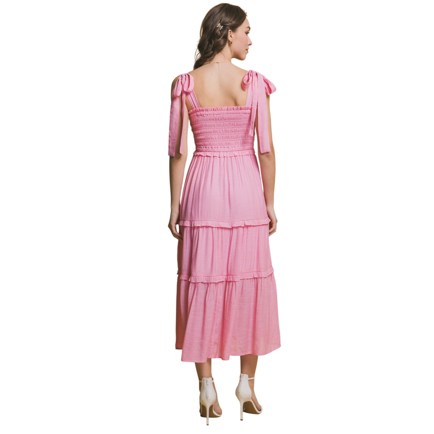 pleated smock midi dress Love Tree Fashion Pleated Smock Midi Dress 4921DN