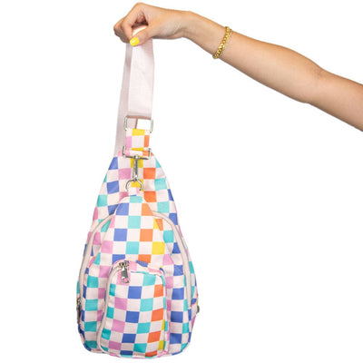 Katydid Multicolored Checkered Cross Body Sling Bag KDC-SBG-14_MUL