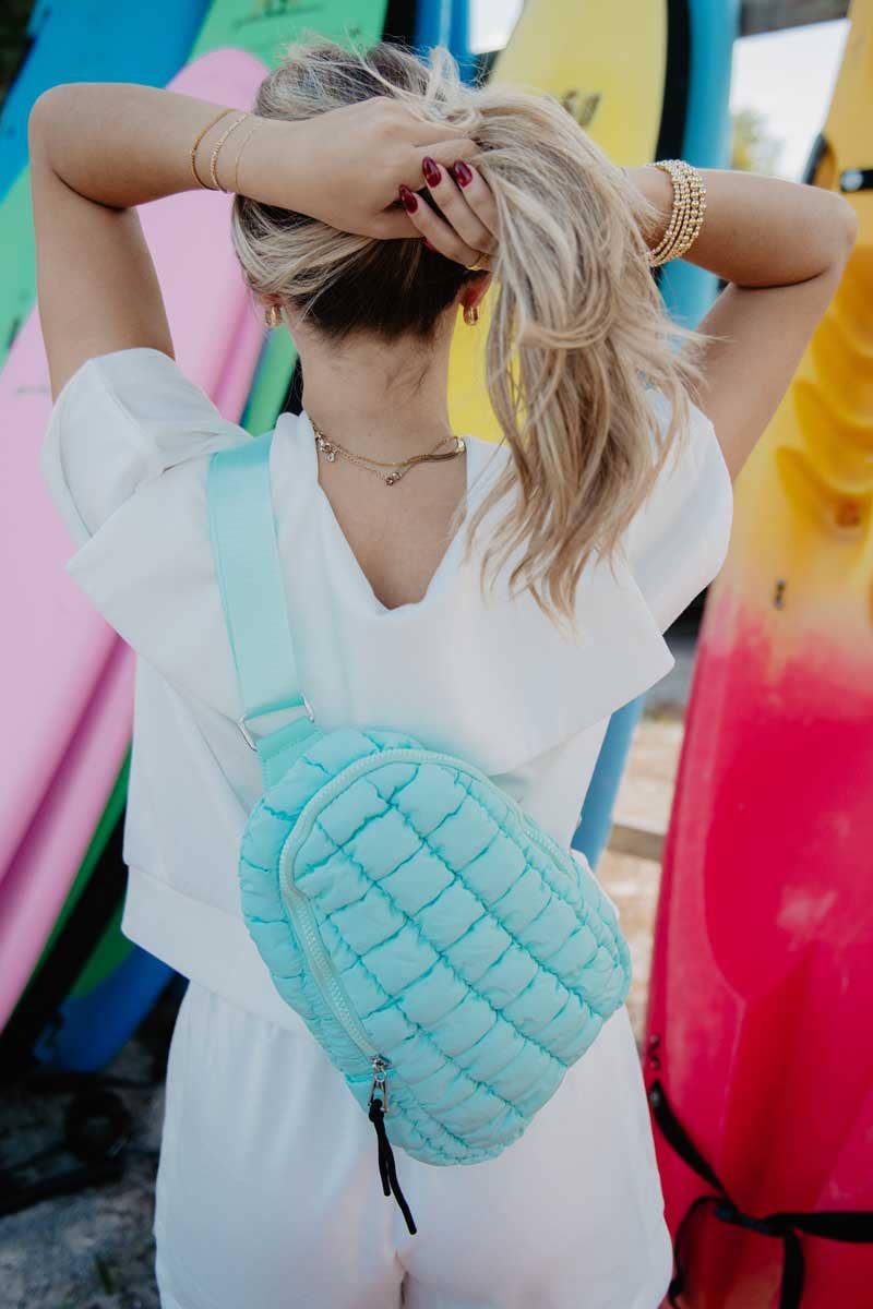 Katydid Mint Quilted Sling Crossbody Bag KDC-SBG-18_MNT