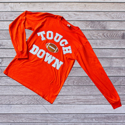 Touch Down Sequin Long Sleeve Graphic T-Shirt