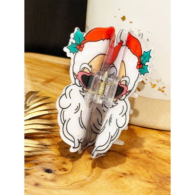 Glittered Chrstmas Premium Quality Hair Claw Clip