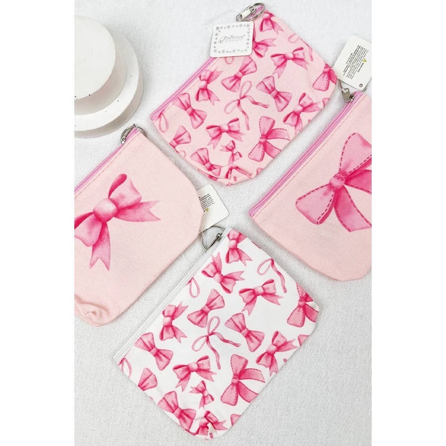 Bow Design Printed Coin Purse