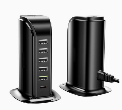 Tech Trendz Multi Ports Tower Charger 1373-BK