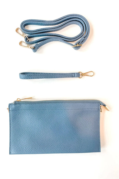 Abby 3-in-1 Crossbody Handbag in French Blue (23678323) - by Wink & a Nod)