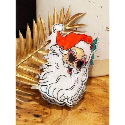 Glittered Chrstmas Premium Quality Hair Claw Clip