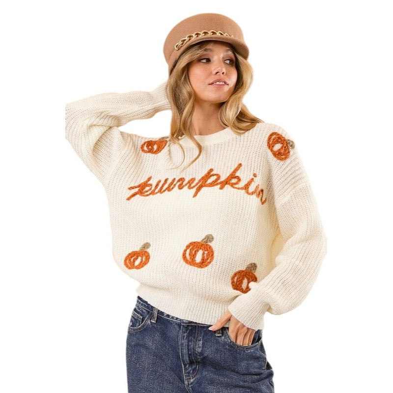 BIBI PUMPKIN COLORED PUMPKIN SWEATER IP8254J