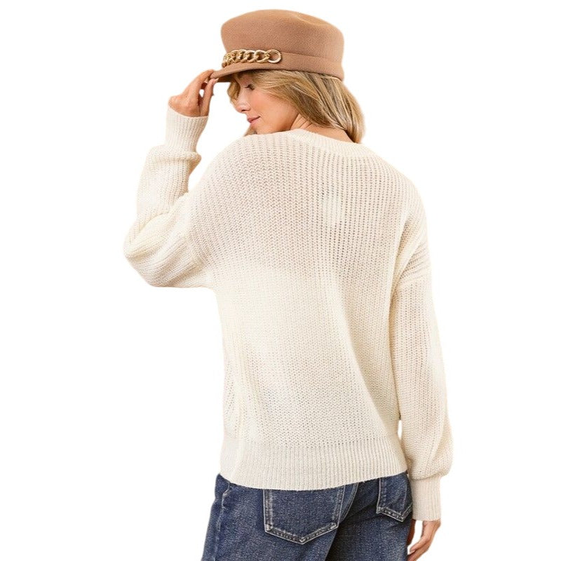 BIBI TAUPE DARK BEIGE PUMPKIN SWEATER IP8254J