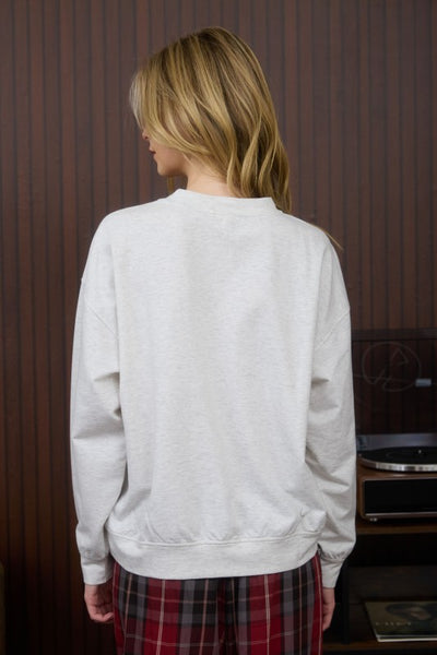 J.O.A. 1987 Long Sleeve Extended Shoulder Knit Top J5FT1018