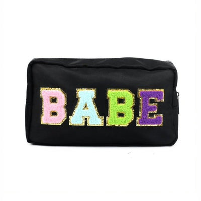 Babe Varsity Letter Cosmetic Makeup Travel Bag U-216-BABE