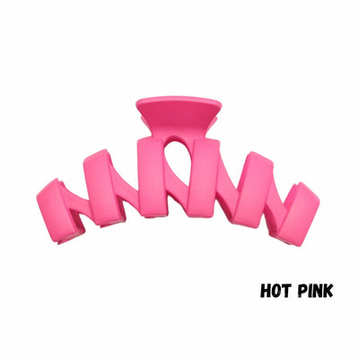 Hot Pink Zig Zag Hair Claw Clip U-301