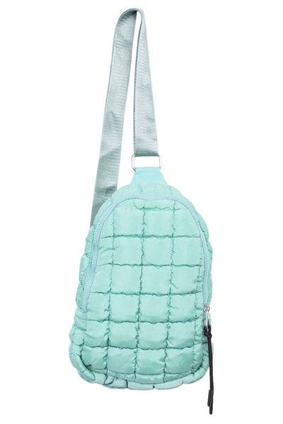 Katydid Mint Quilted Sling Crossbody Bag KDC-SBG-18_MNT