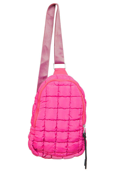 Katydid Hot Pink Quilted Cute Sling Bag KDC-SBG-18_HPK