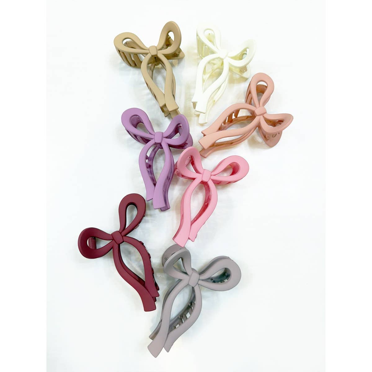 Matte Tone Bow Shape Hair Claw