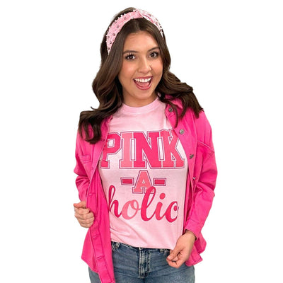 Pink-A-Holic Graphic Short Sleeve T-Shirt PAHGT-PINK