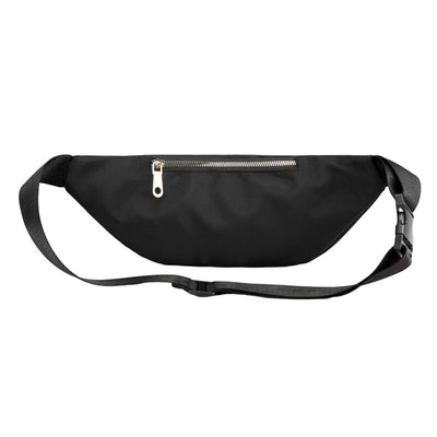 Zenana Black Quilted Multi Pocket Waist Belt Bag U-239
