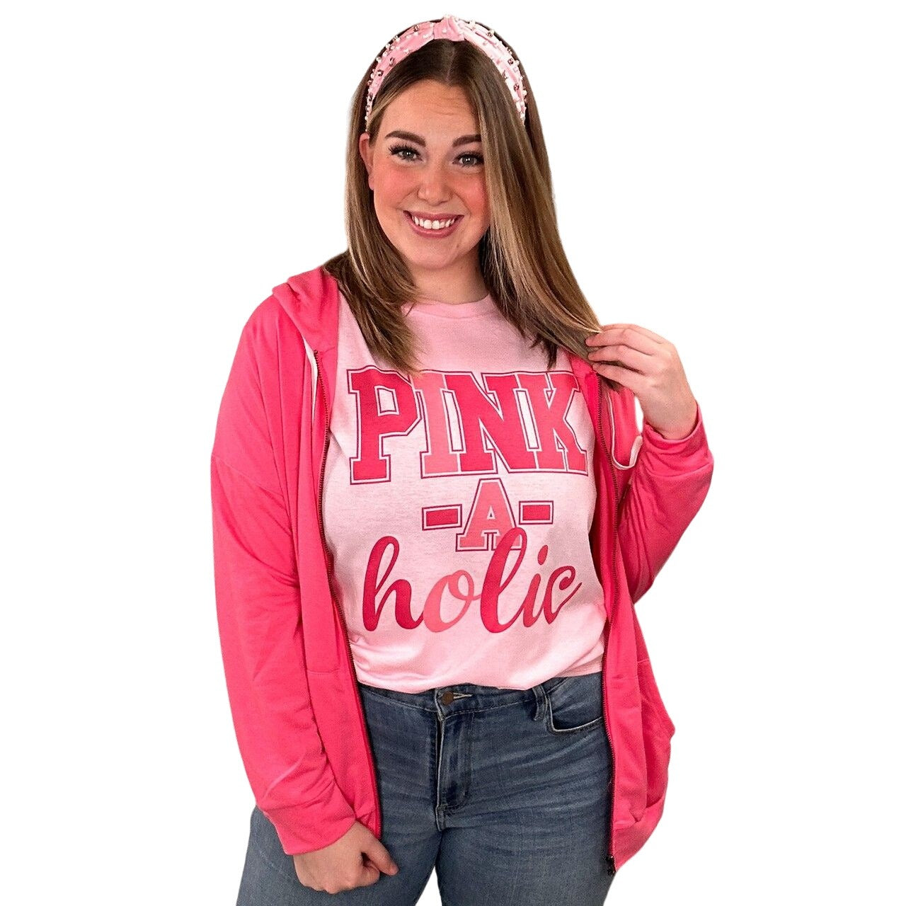 Pink-A-Holic Graphic Short Sleeve T-Shirt PAHGT-PINK