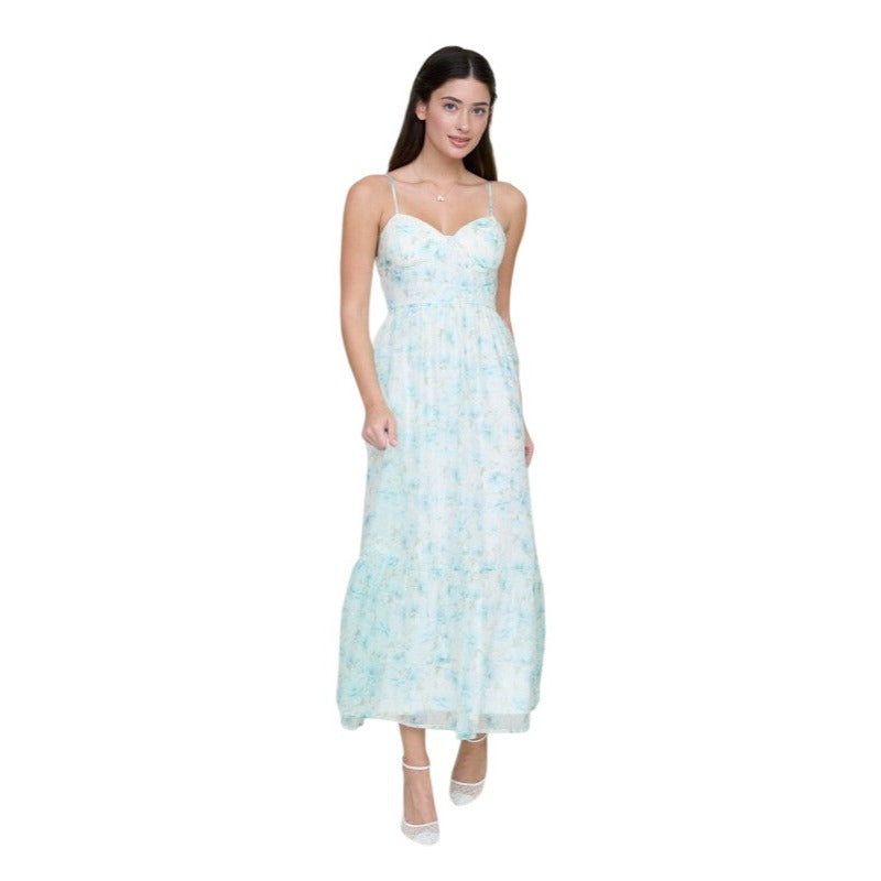 blu pepper maxi dress Floral Print Chiffon Party in Mint Multi at Nordstrom, Size Large tube dress Blue Martini Dress Code while the square neckline Size:MADE TO MEASURE