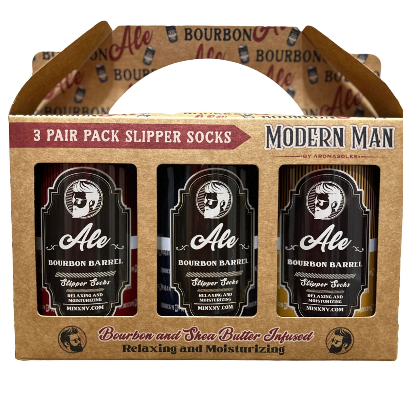 Aromasoles by MinxNY Bourbon Barrel Slipper Socks Gift Set