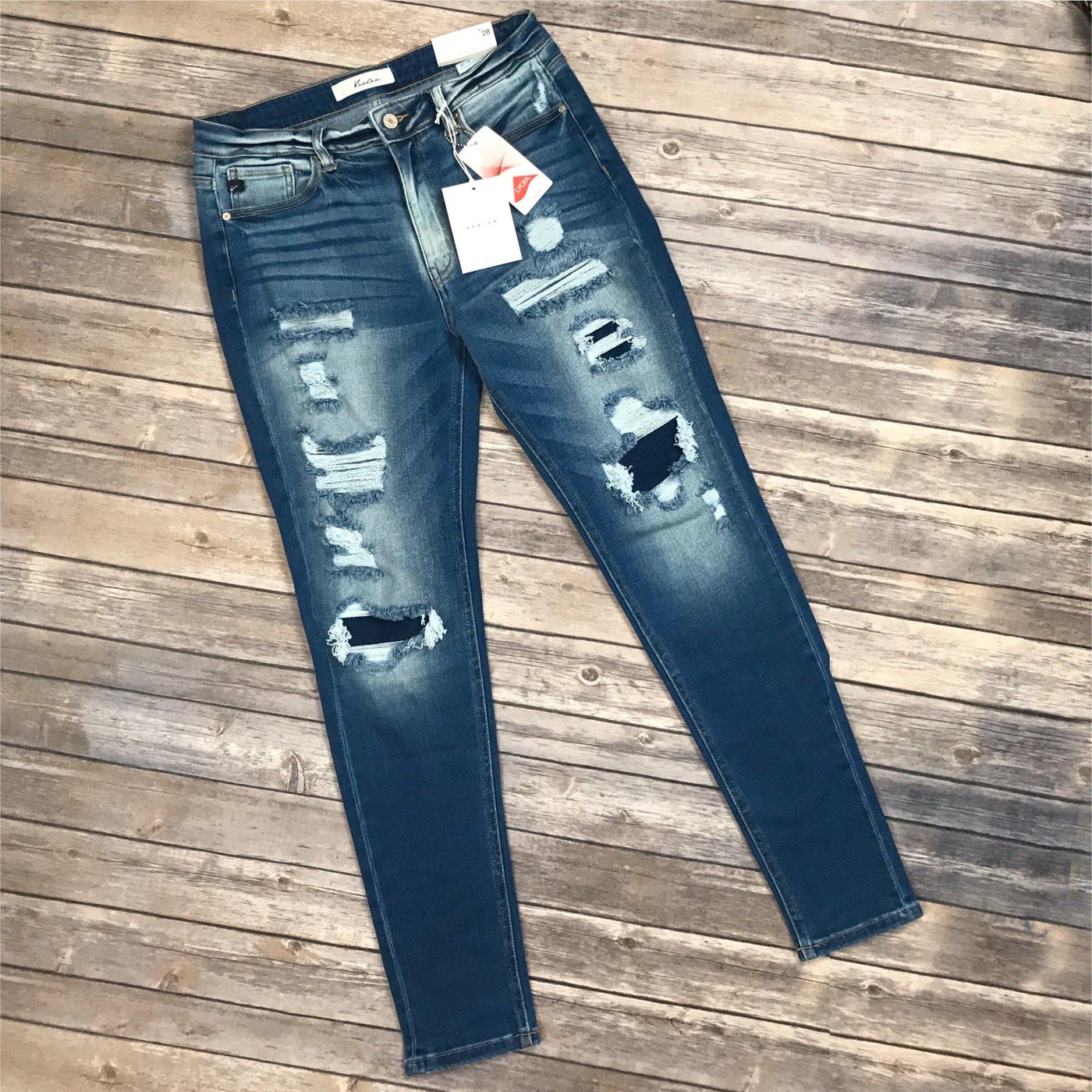 CLEARANCE!!! KANCAN KC8573M Distressed Skinny Jeans - Jeans - dalia + jade 