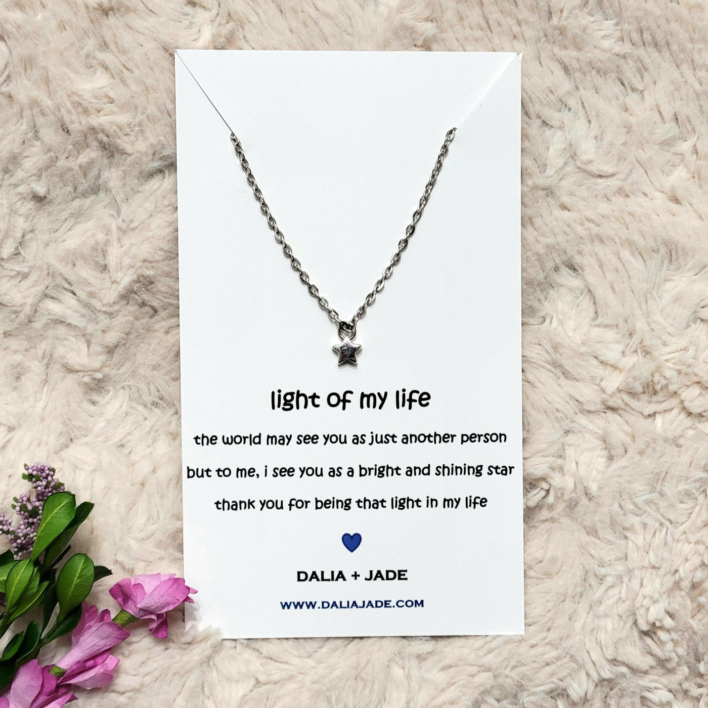 Star Necklace with for Mom Message Card - Accessories - dalia + jade 