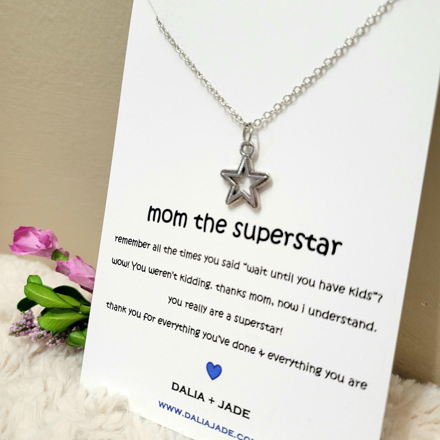 Large Silver Star Necklace - Accessories - dalia + jade 