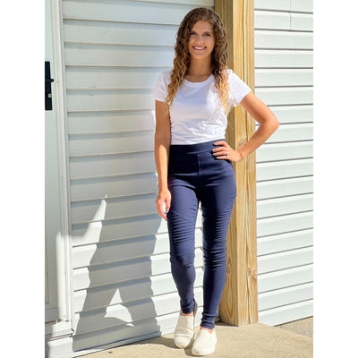 Navy Blue Motto Jeggings