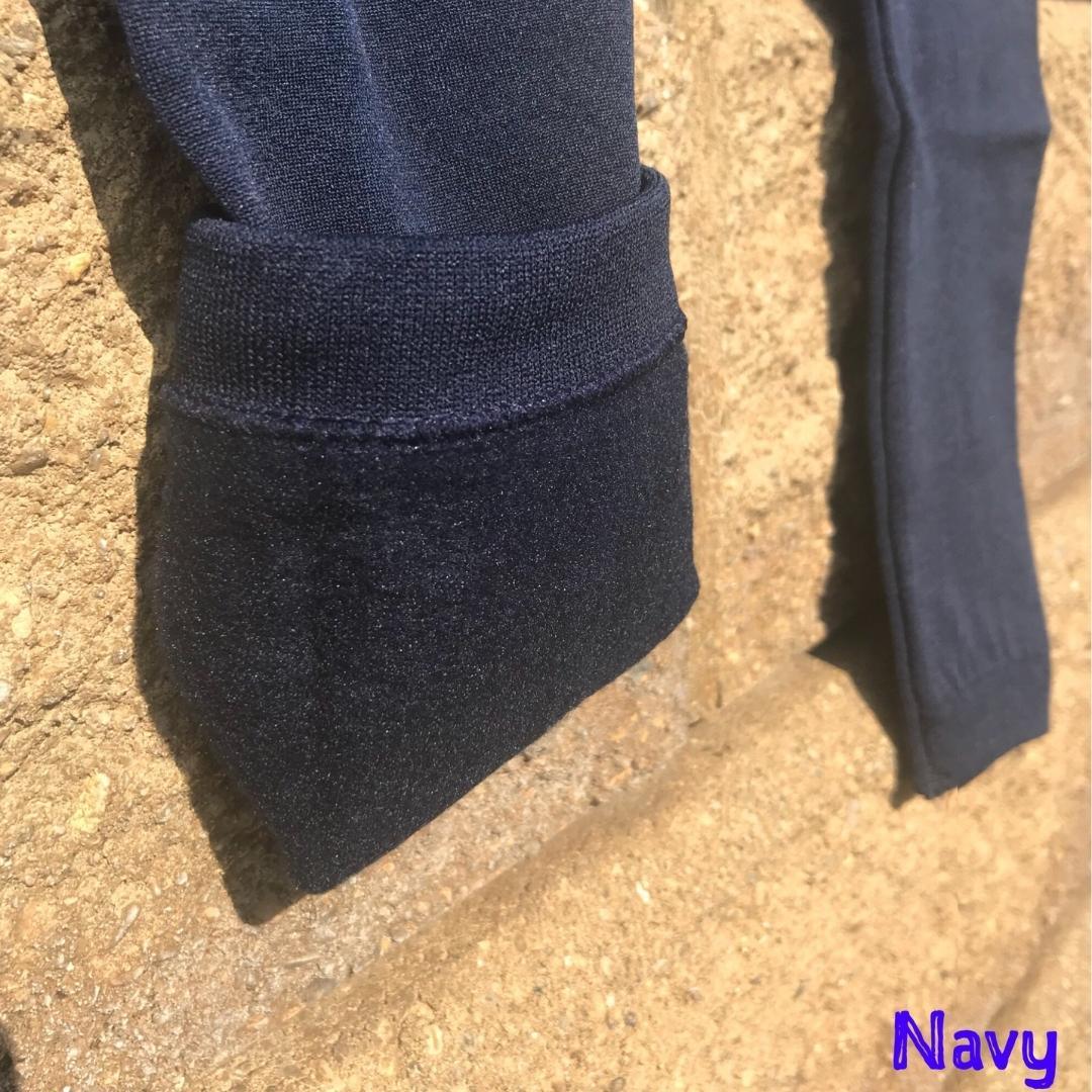 Navy Blue High Rise Tummy Control Fleece Leggings - Leggings & Jeggings - dalia + jade 