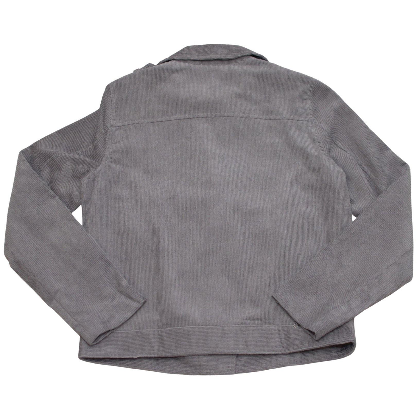 Listicle Stretchy Charcoal Gray Corduroy Moto Jacket - Outerwear - dalia + jade 