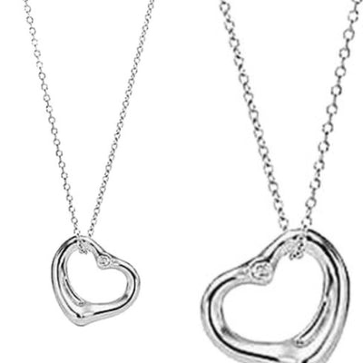 Silver Open Heart Necklace - Accessories - dalia + jade 