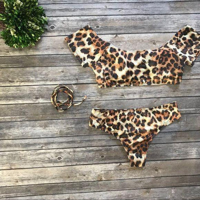 Leopard Print Bikini Cheeky Animal Two Piece -  - dalia + jade 