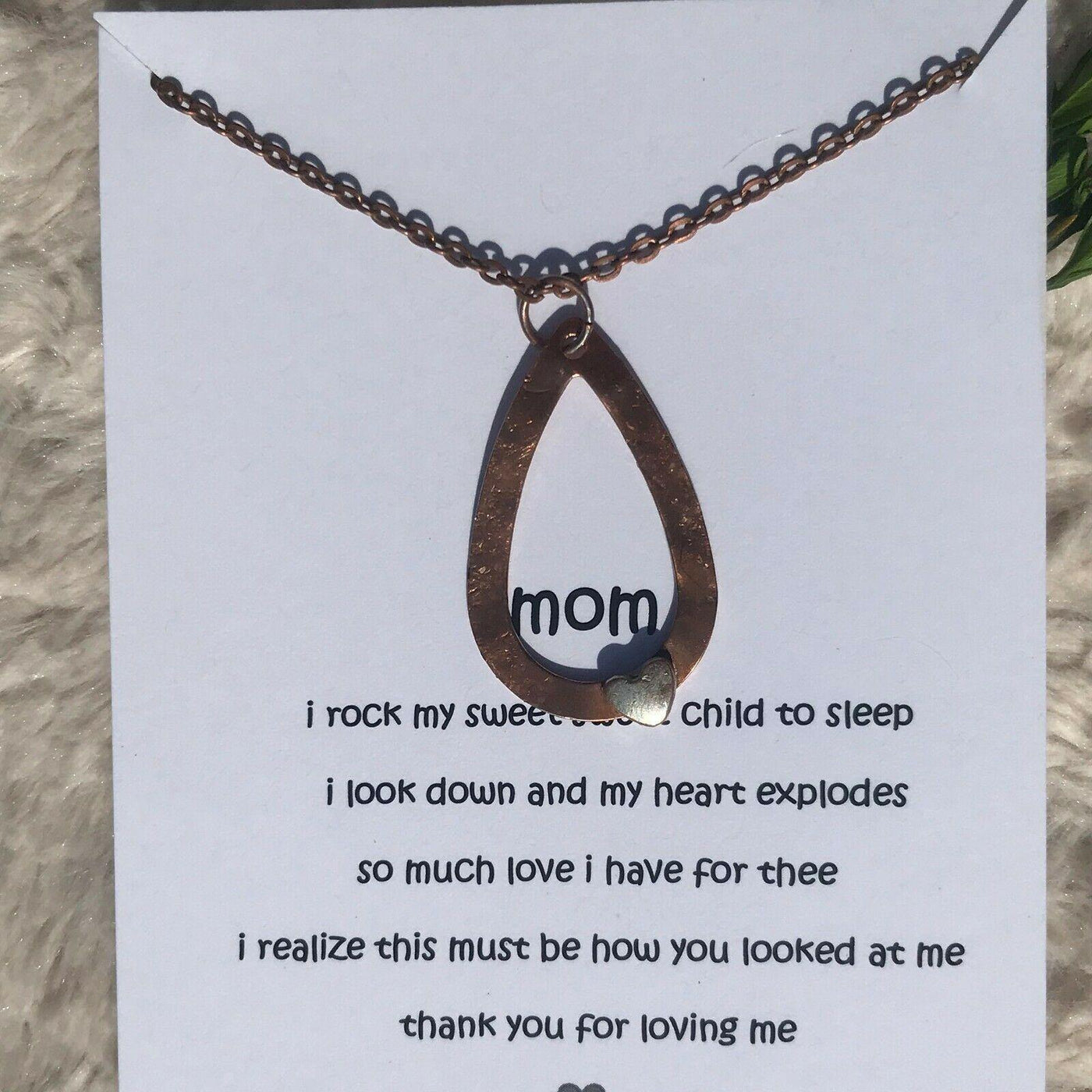 Tear Drop Heart Necklace - Gift For Mom - Accessories - dalia + jade 
