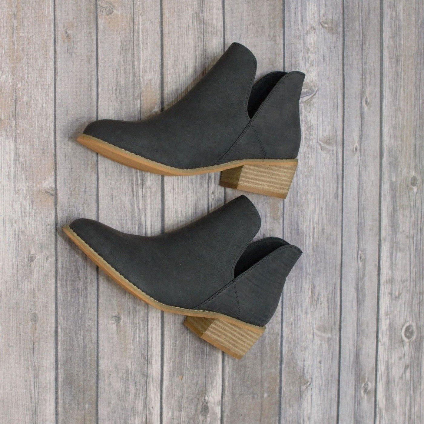 Corkys Black Crocodile Leather Wayland Ankle Booties - Shoes - dalia + jade 