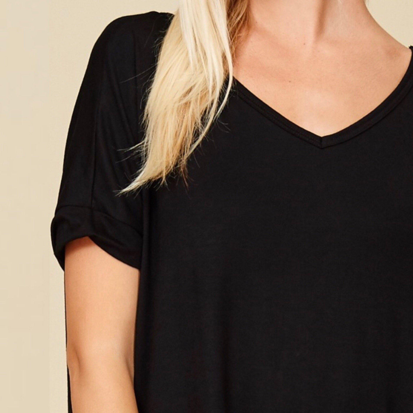 Casual Black Short Sleeve T-Shirt Maxi Dress - Dress - dalia + jade 