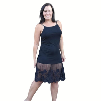 Stop and Smell the Roses Black Lace Dress Extender
