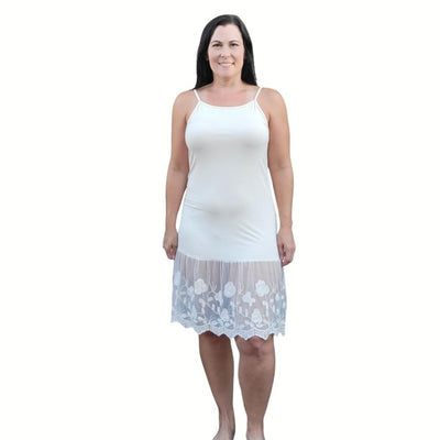 Stop and Smell the Roses Sheer Off White Lace Dress Extender