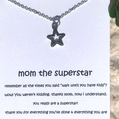 Mom the Superstar - Silver Star Necklace - Accessories - dalia + jade 