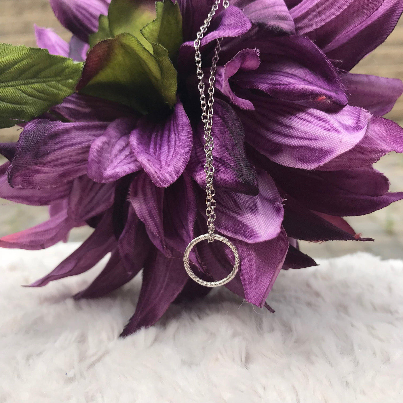 Silver Circle Necklace - Accessories - dalia + jade 