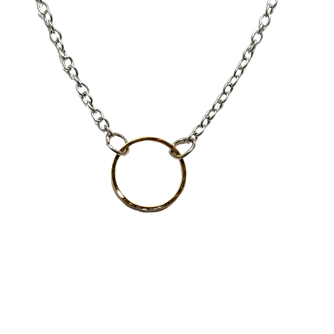 Mixed Metals Circle Necklace - Accessories - dalia + jade 