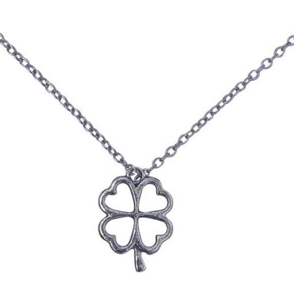 Silver Four Leaf Clover Necklace - Accessories - dalia + jade 