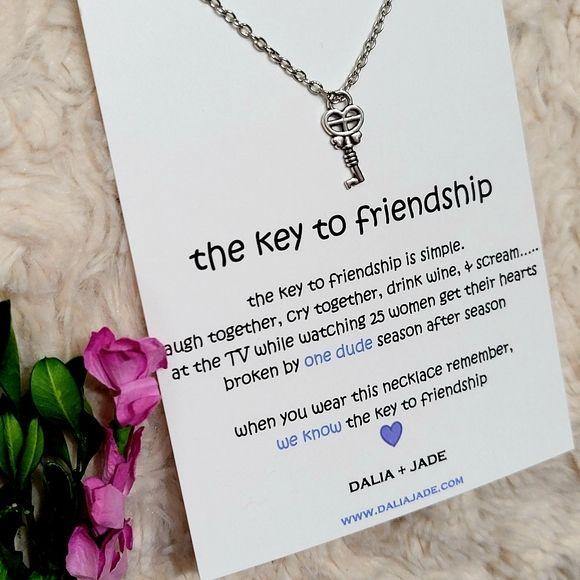 The Bachelor Necklace Gift Idea - Silver Key Necklace - Best Friend Gift - Accessories - dalia + jade 